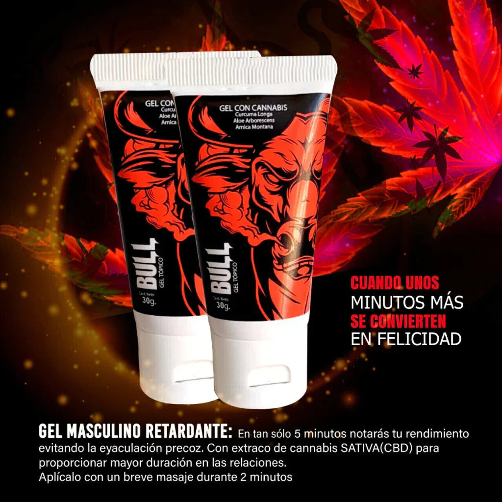 Retardante Bull Gel con Cannabis