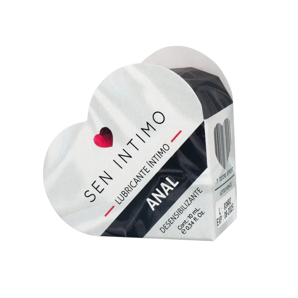 Lubricante Anal Sen Corazón 10 ml – Presentación Corazón Base Agua