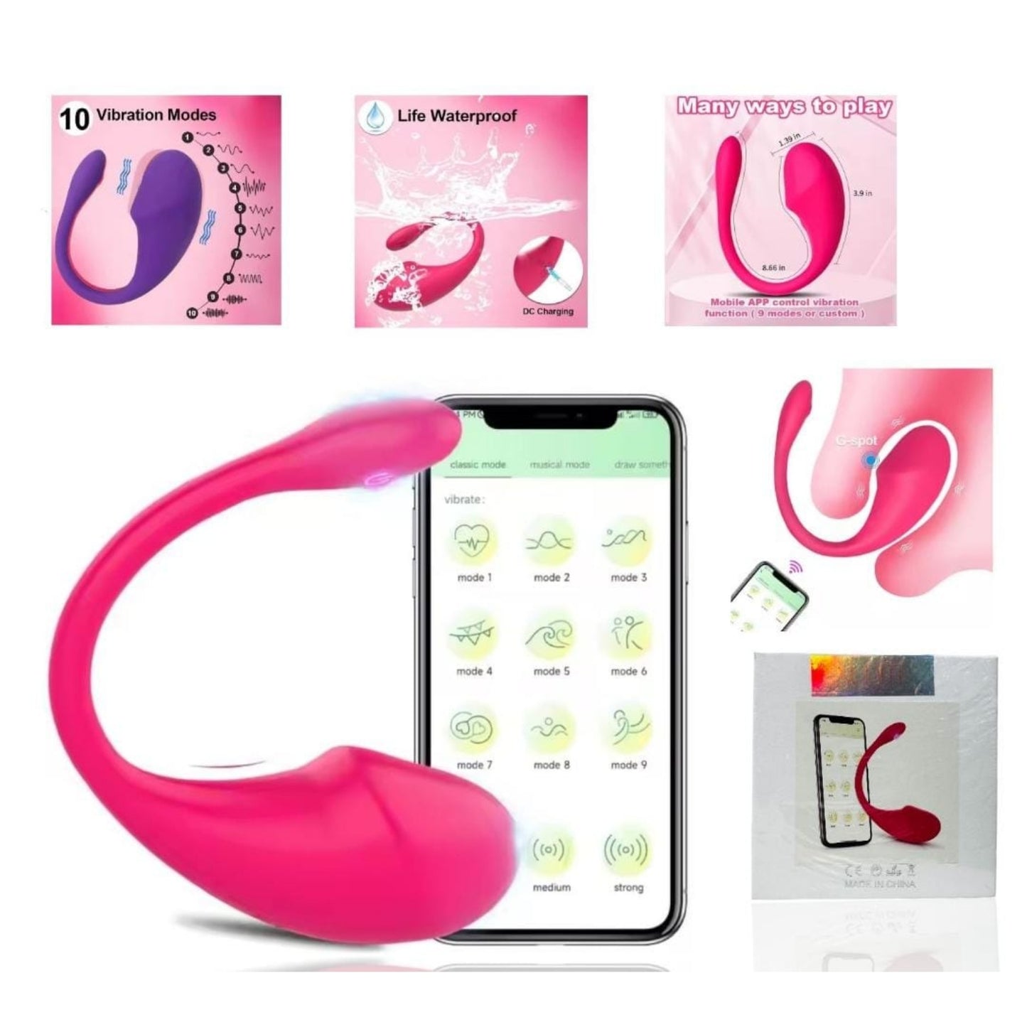 VIBRADOR ADELA con app , también se maneja desde tu celular