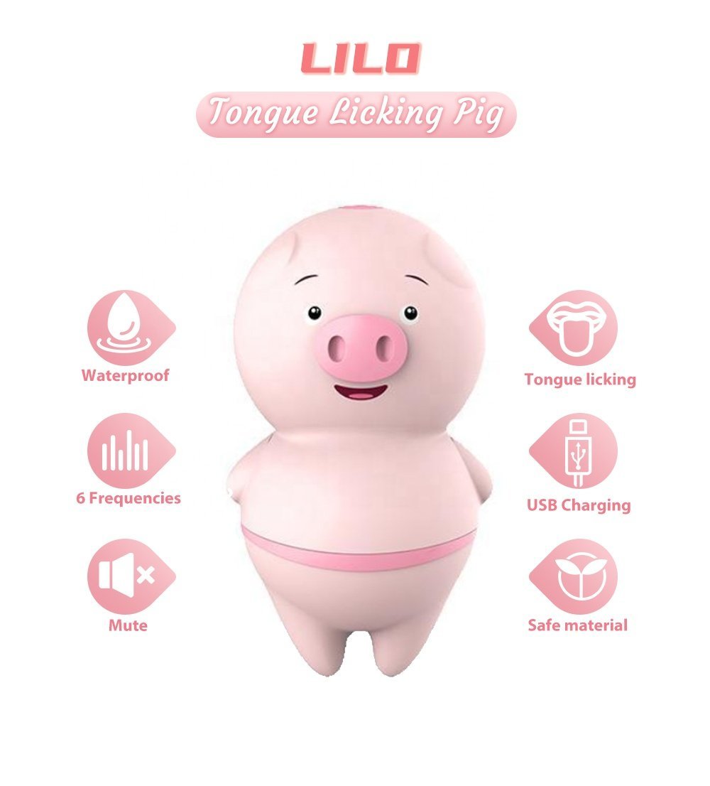Vibrador De Clitoris Con Lengua Pig Estimulador De Clitoris ORIGINAL - manzana erótika