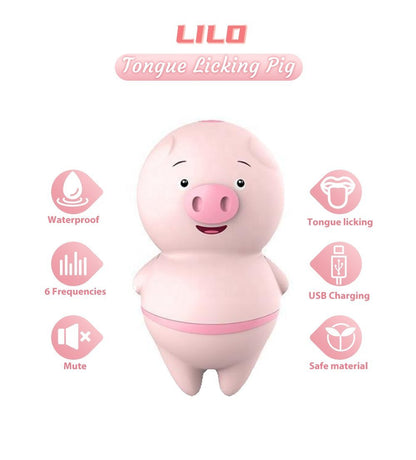 Vibrador De Clitoris Con Lengua Pig Estimulador De Clitoris ORIGINAL - manzana erótika